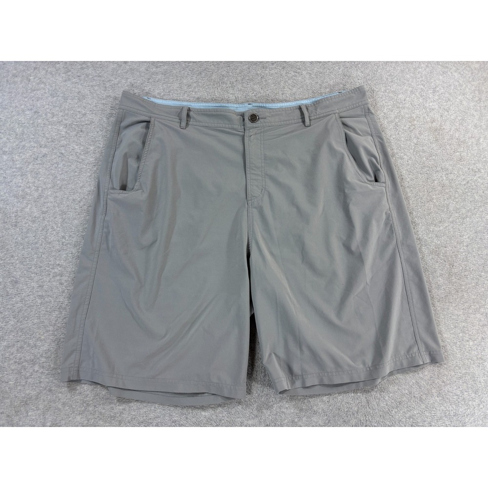 FreeFly Performance TECH Flat Front Shorts (Men's Size 40) Gray -‎ 10"
